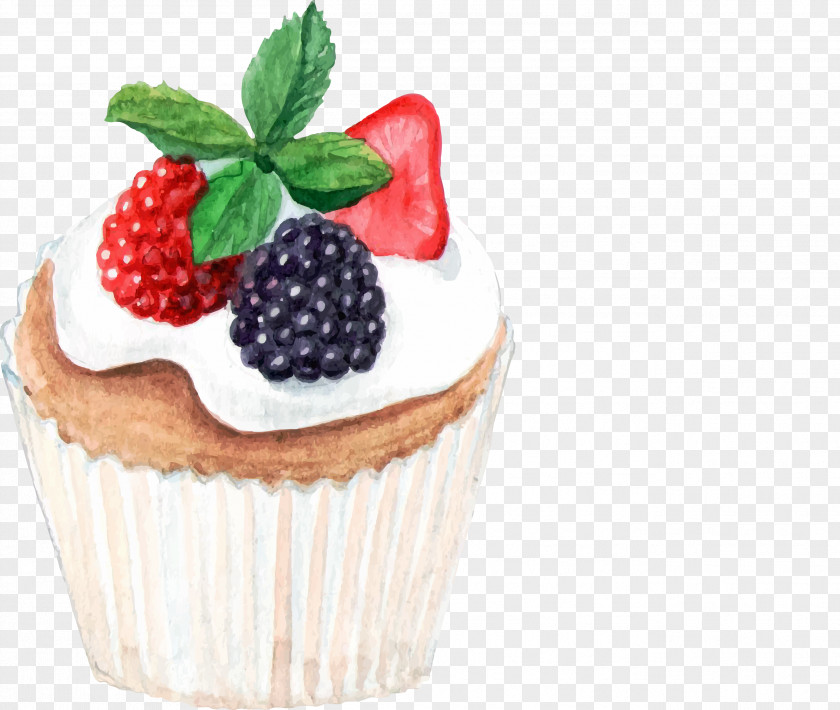 Hand Drawn Cake Cupcake Bakery Painting PNG
