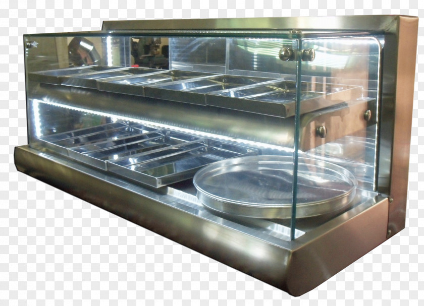 Pizza Greenhouse Glass Stainless Steel Display Case PNG