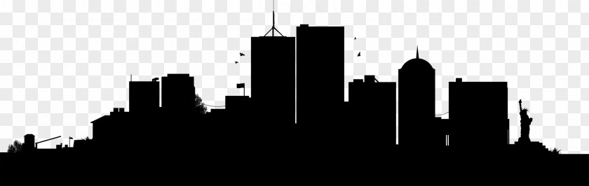 Silhouette New York City Skyline Drawing Clip Art PNG