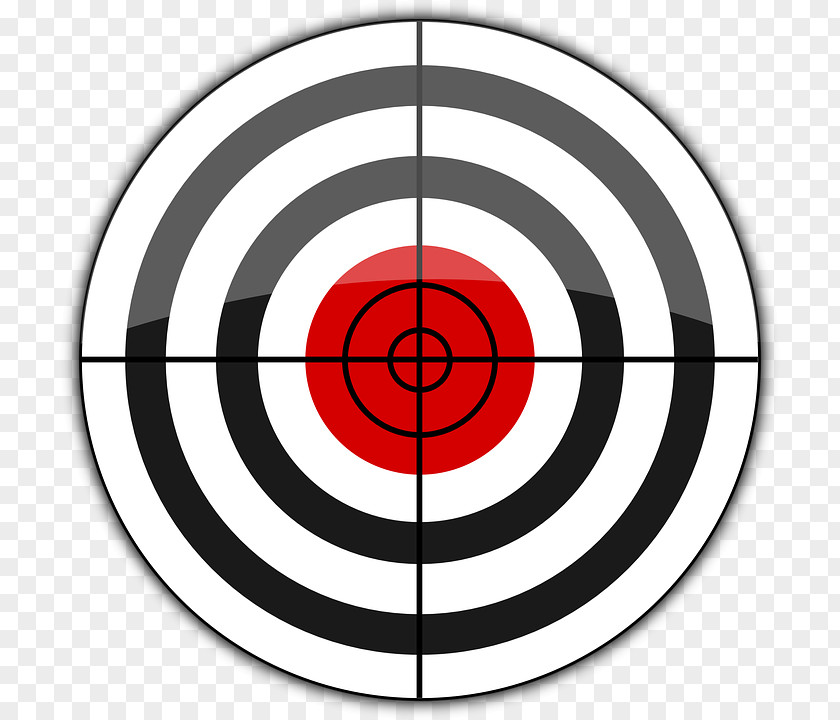 Aim Bullseye Shooting Target Goal Clip Art PNG