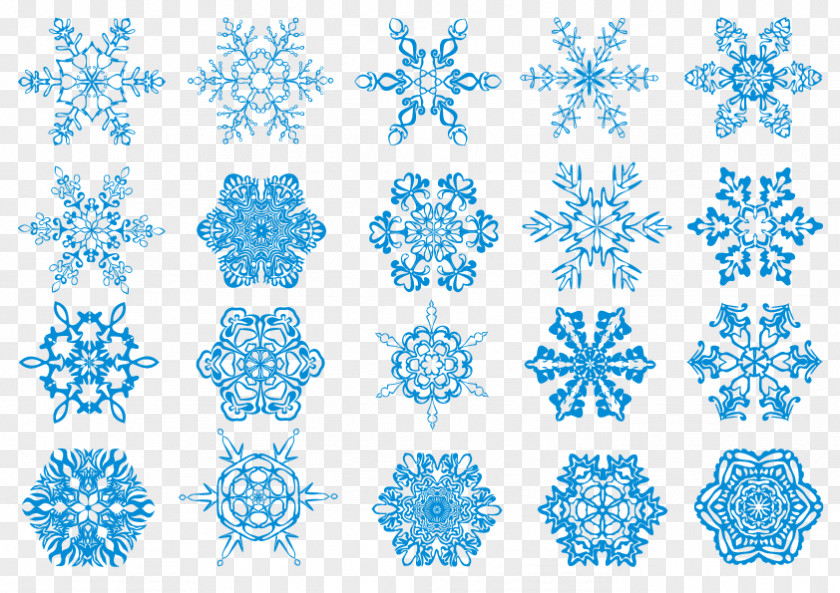 Blue Snowflake Hexagon Clip Art PNG