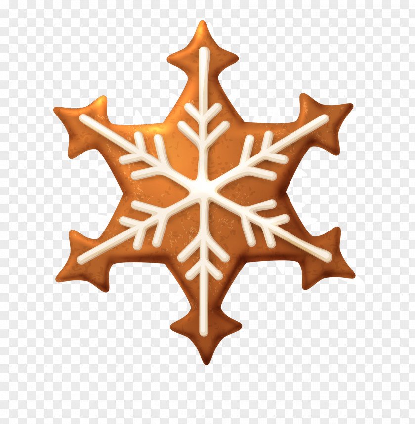 Brown Snowflake Cookies Clip Art PNG