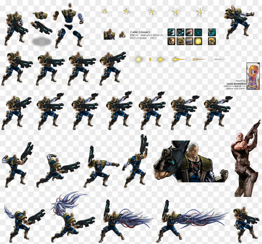 Deadpool Cable Marvel: Avengers Alliance Electro Sprite PNG