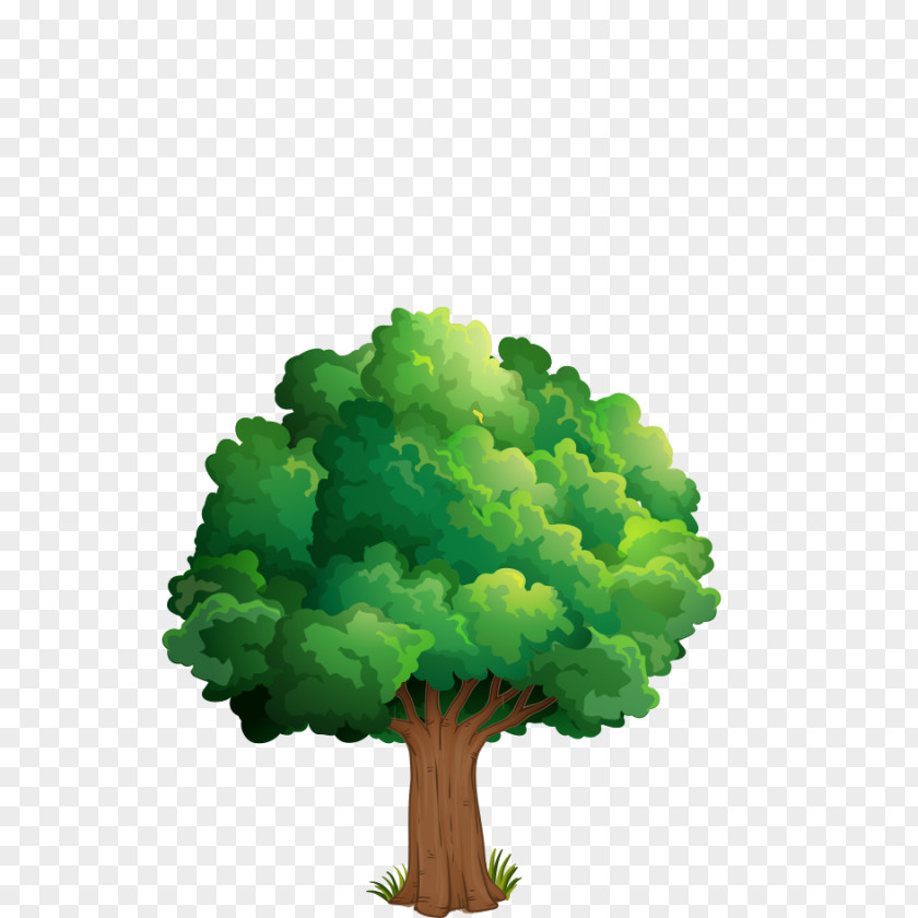 Hand-painted Tree Nature Drawing Theatrical Scenery Clip Art PNG