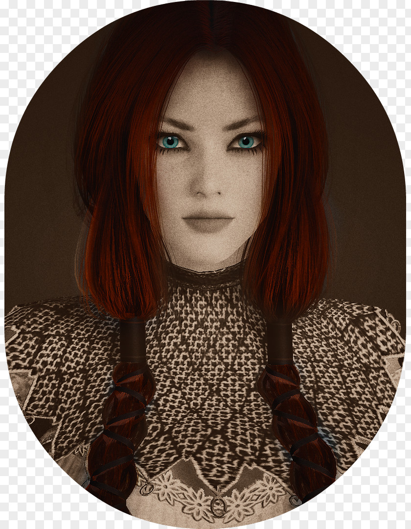 Piety Brown Hair Coloring Black Red PNG