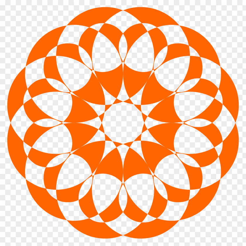 Simple Geometric Mandala Patterns. PNG