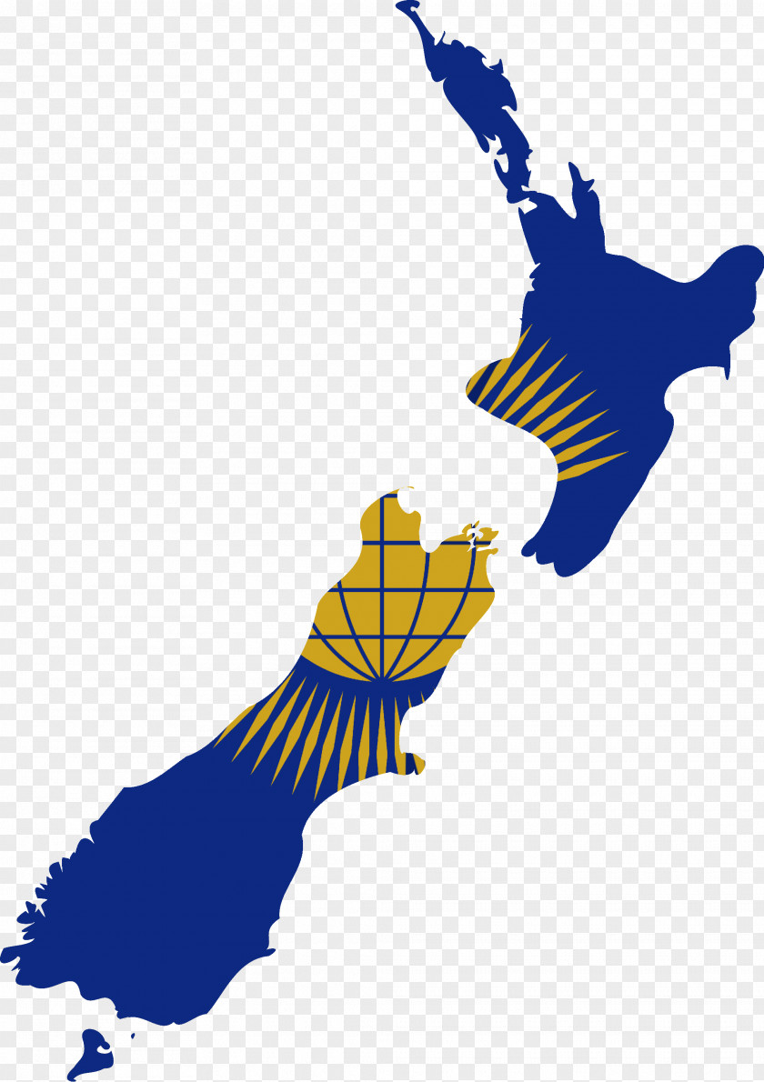 True New Zealand Vector Map PNG