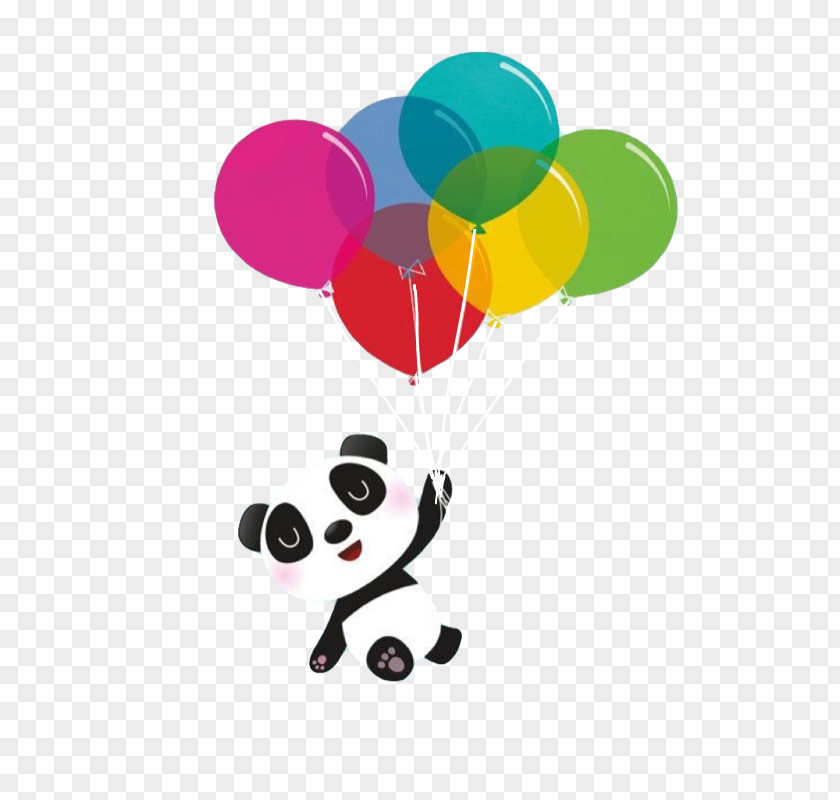 Black Background Picsart Giant Panda Balloon Bear Birthday PNG