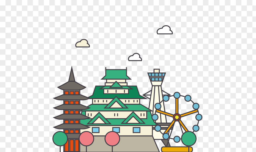 Design Osaka Architecture Clip Art PNG