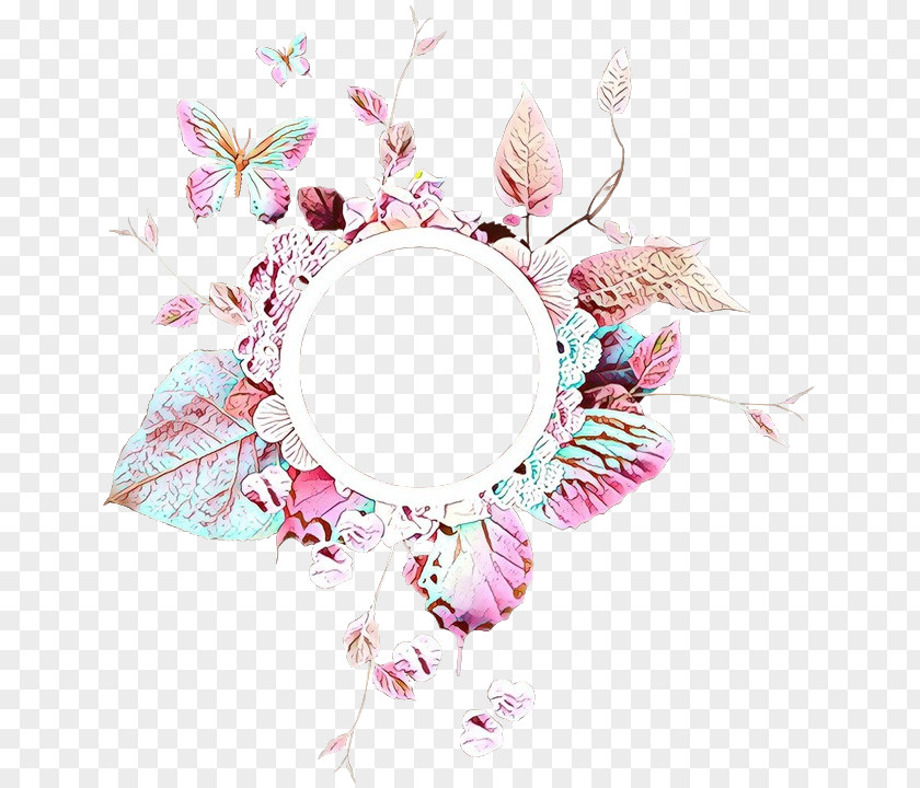 Flower Plant Pink Circle PNG