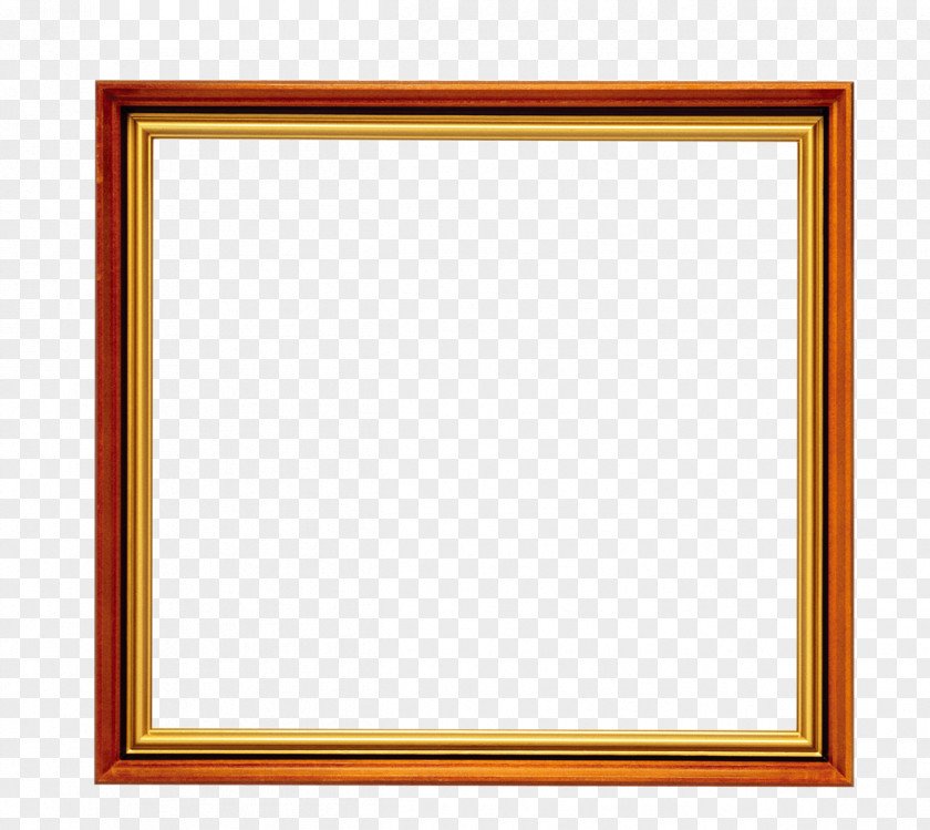 Gold Frame Window Download White PNG