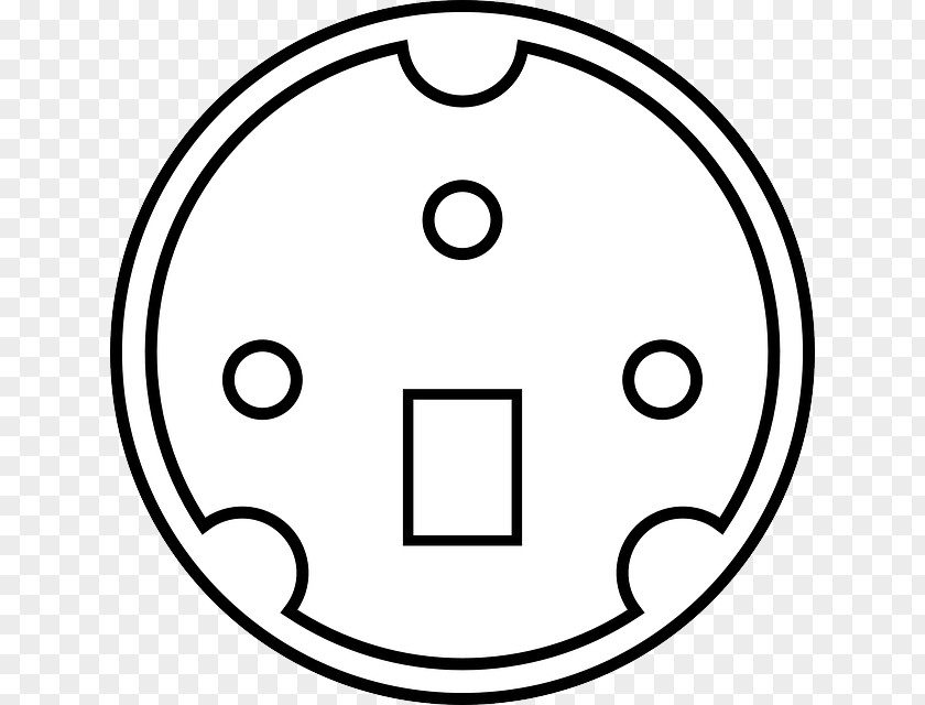 Apple Mini-DIN Connector Pinout Electrical Diagram PNG