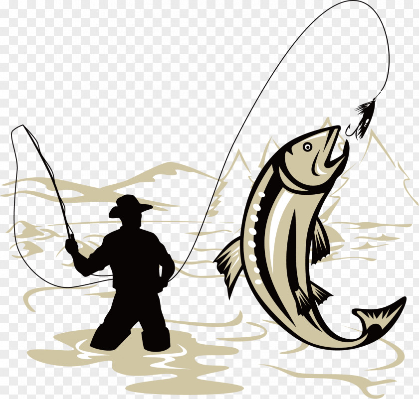 Fishing Catching Trout Fly Clip Art Rods PNG