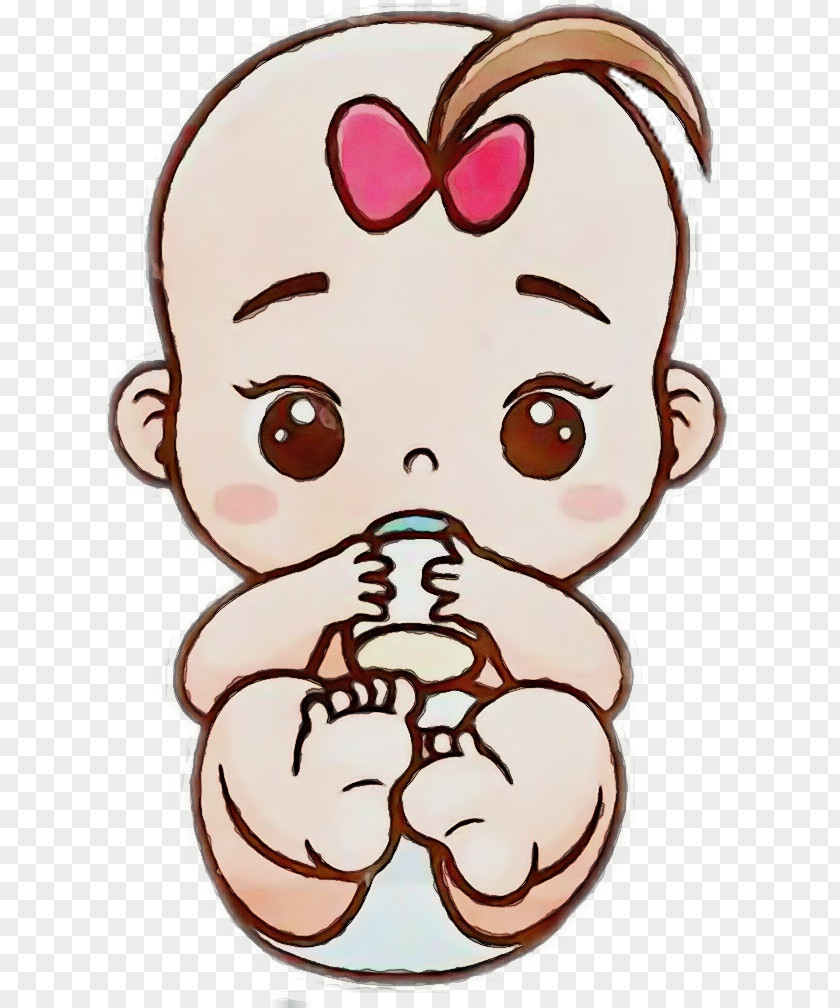 Heart Love Infant Baby Bottles Cartoon Child Smile PNG