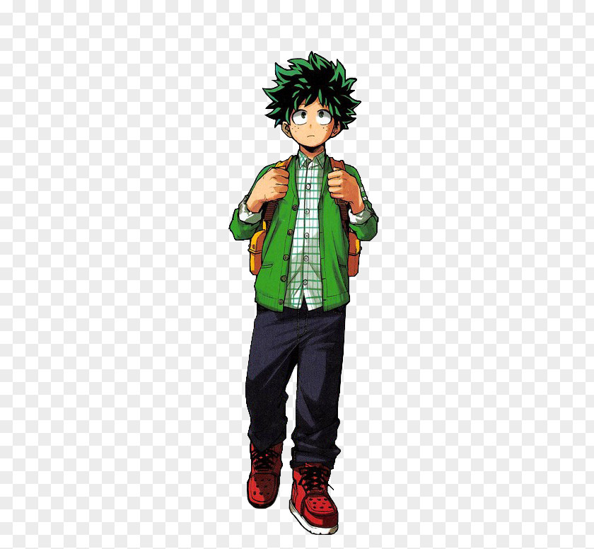 Midoriya My Hero Academia Model Sheet Text PNG