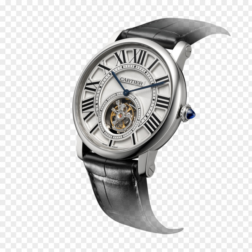 Watch Tourbillon Cartier Clock Silver PNG