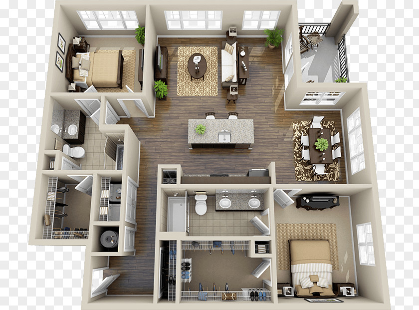 3d Floor Plan Logan Circle, Washington, D.C. Studio Apartment House Renting PNG