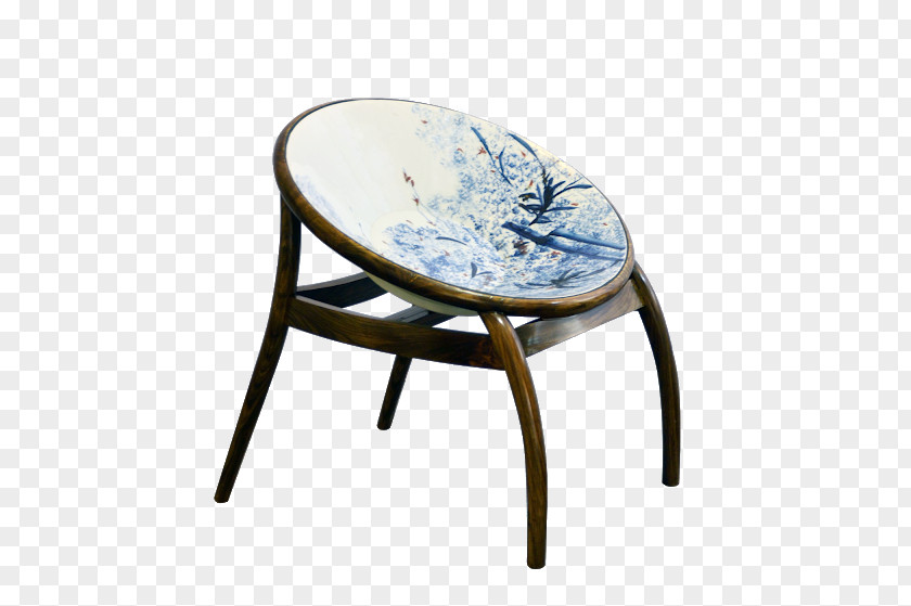 Chair Art Furniture Blue Shanghai White PNG