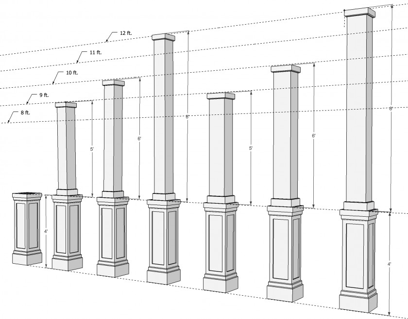 Column Pedestal Porch Structure Wrap PNG