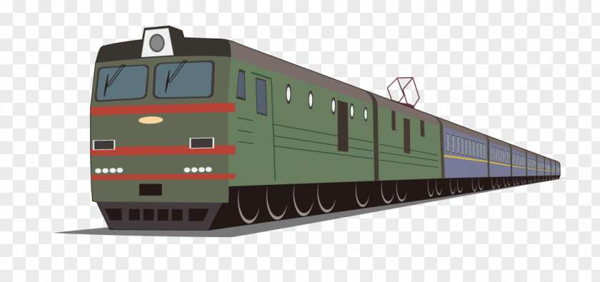 Hand-painted Train Elements Tram Rail Transport PNG
