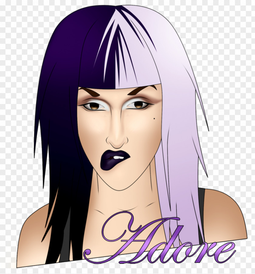 Adore Delano RuPaul's Drag Race Queen Hair Coloring Eyebrow PNG