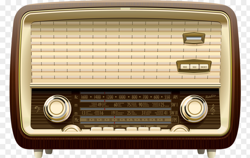 Vintage Radio Golden Age Of AM Broadcasting Illustration PNG