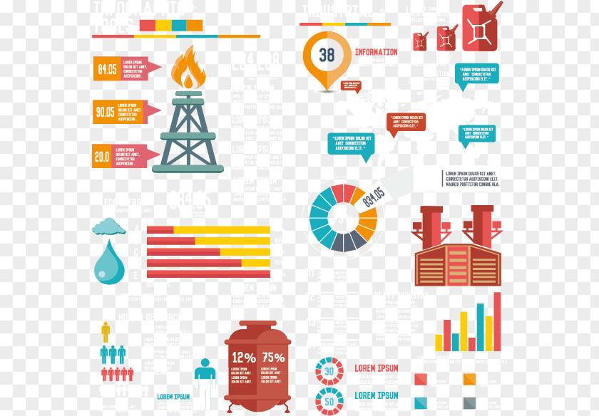 Creative Oil Industry Petroleum Infographic Diagram PNG