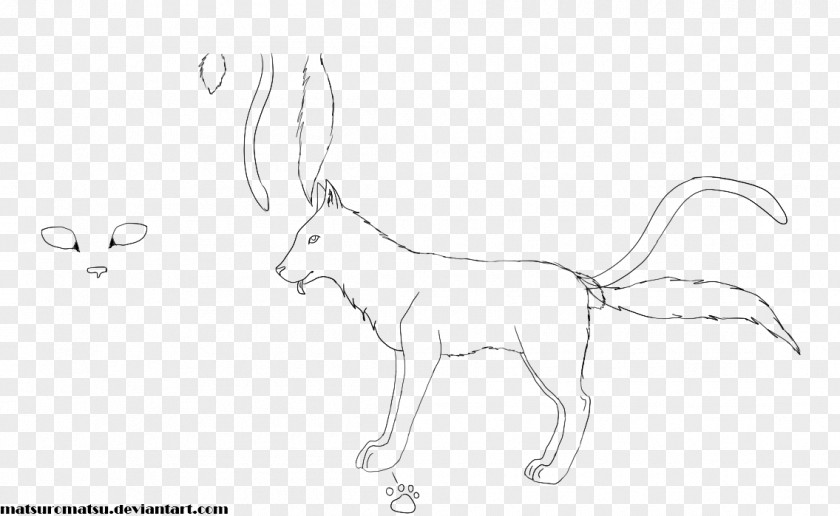 Deer Line Art Hare Sketch PNG