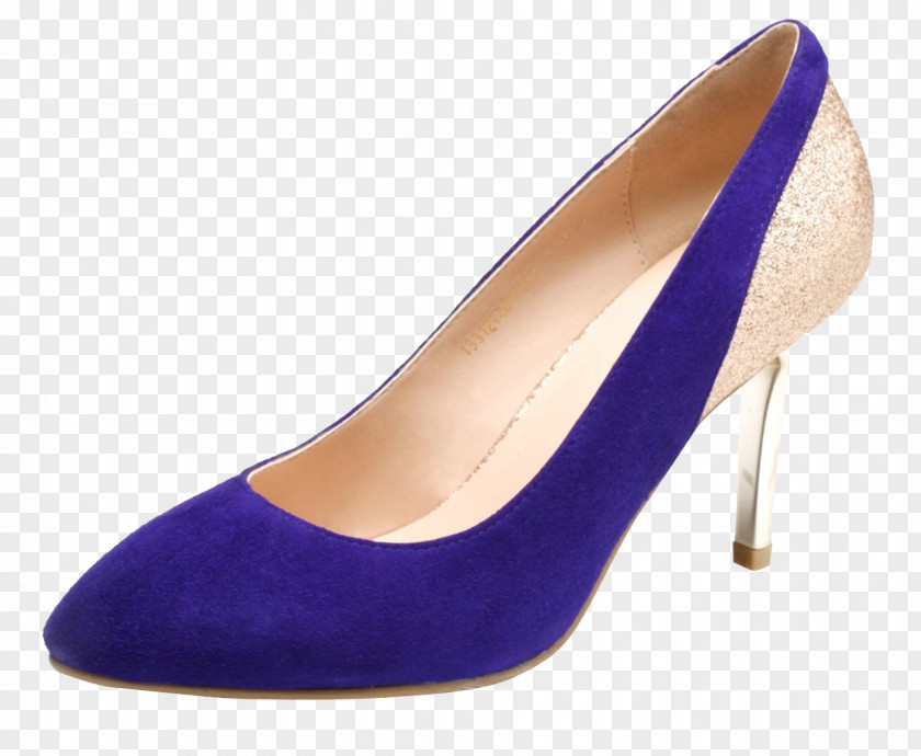 Purple Blue Suede High Heels High-heeled Footwear Shoe PNG