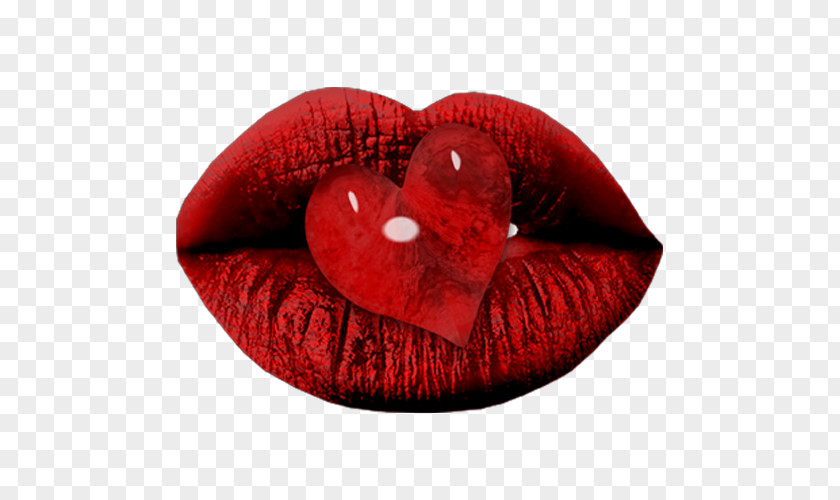 Valentine's Day Pattern Red Lip Mouth PNG