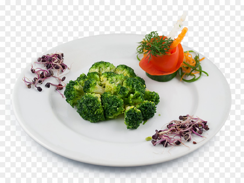 Broccoli Vegetarian Cuisine Plate Recipe Garnish PNG