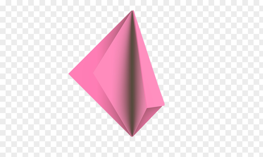 Half Fold Origami Paper Magenta Lilac PNG