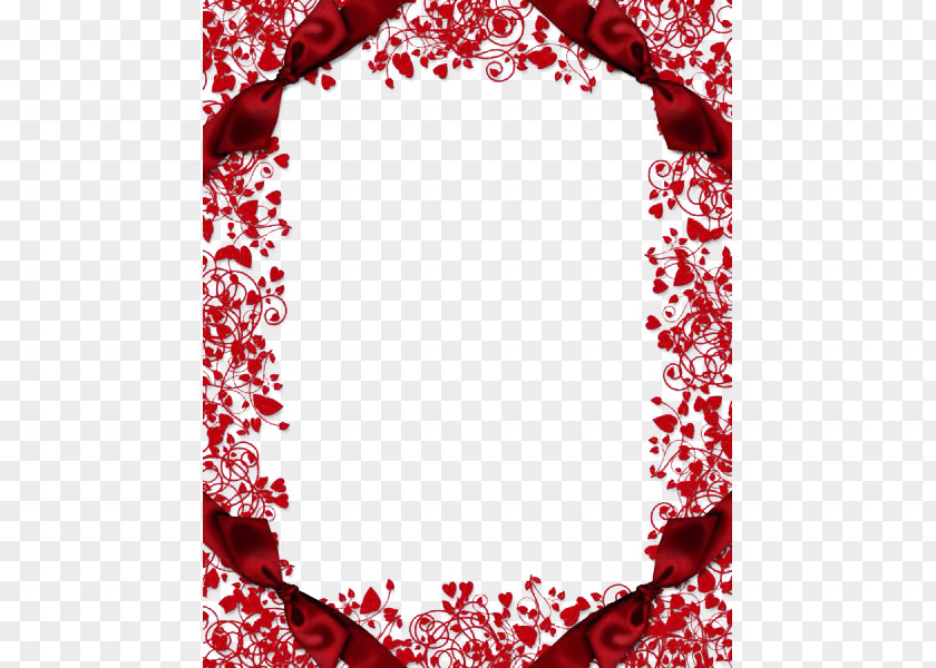 Red Flower Frame Clipart Picture Wallpaper PNG