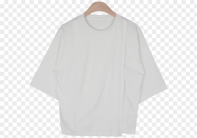 Slit T-shirt Sleeve Blouse Polo Shirt PNG