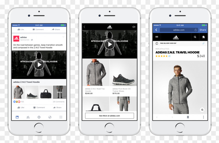 Adidas Facebook Social Network Advertising Video PNG
