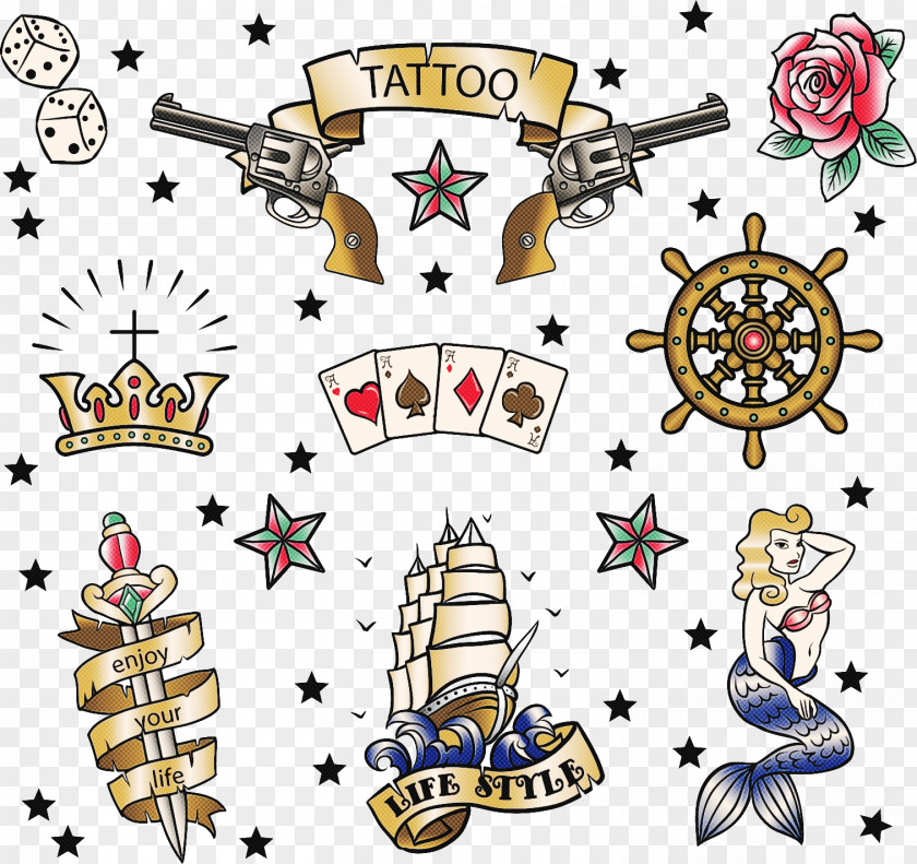 Crest Sailor Jerry Old School Tattoos PNG