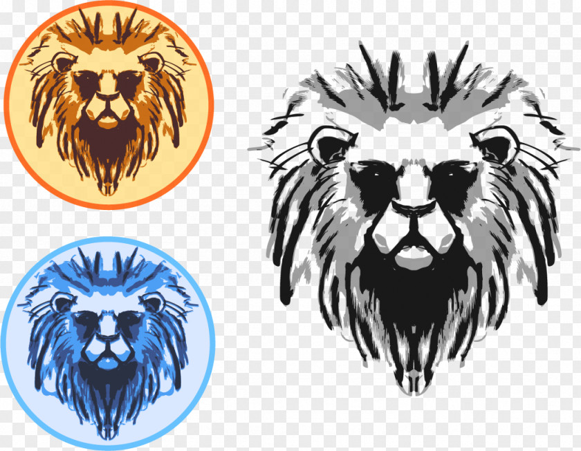 Lionhead Vector Lion's Head Logo PNG