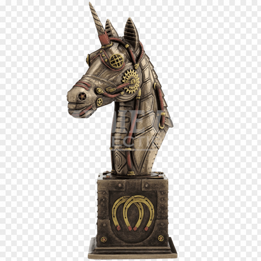Unicorn Steampunk Figurine Bust Horse PNG
