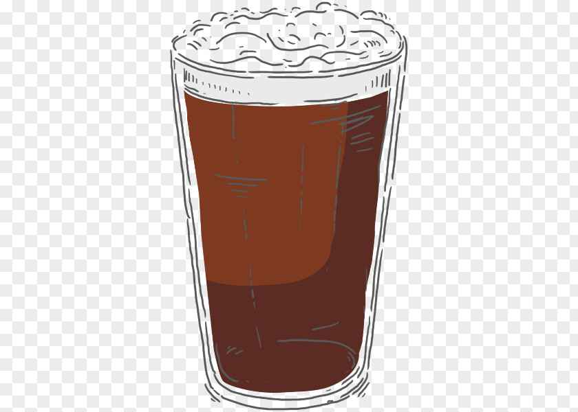Glass Pint Drink Cup PNG