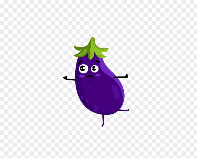 Hand-painted Cartoon Eggplant Vegetable Auglis PNG