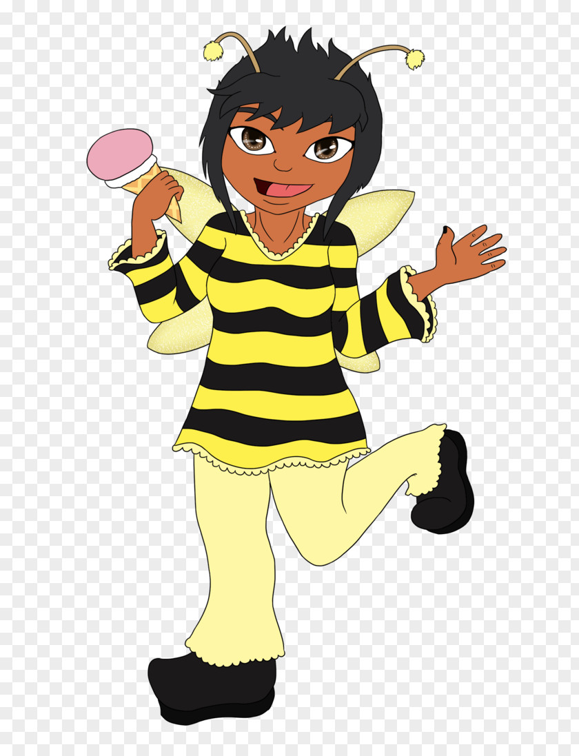 Little Bee Costume Insect Mascot Clip Art PNG
