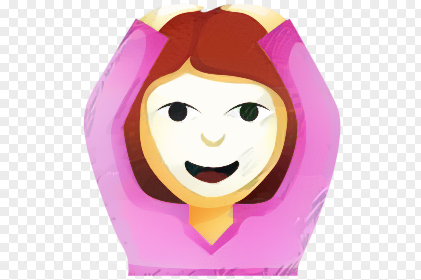 Smile Magenta Ok Emoji PNG