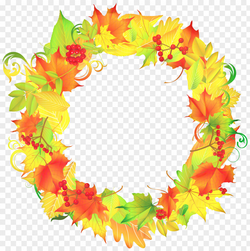 Wreath Clip Art Autumn Leaf PNG