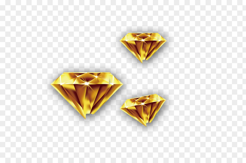 Gold Diamond Colored PNG