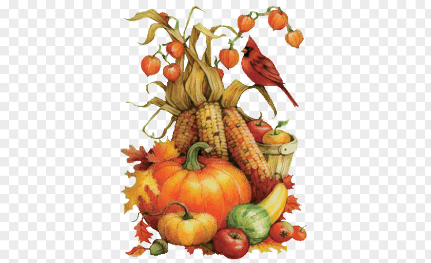 Pumpkin Corn Thanksgiving Greeting Card Wish Clip Art PNG
