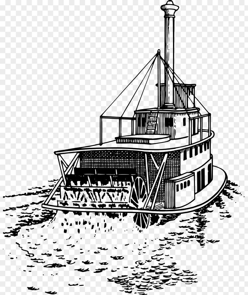 Paddle Steamboat Riverboat Steamer Ship PNG