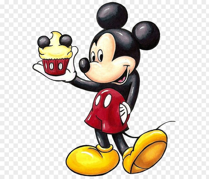 Mickey Minnie Mouse Cupcake Drawing PNG