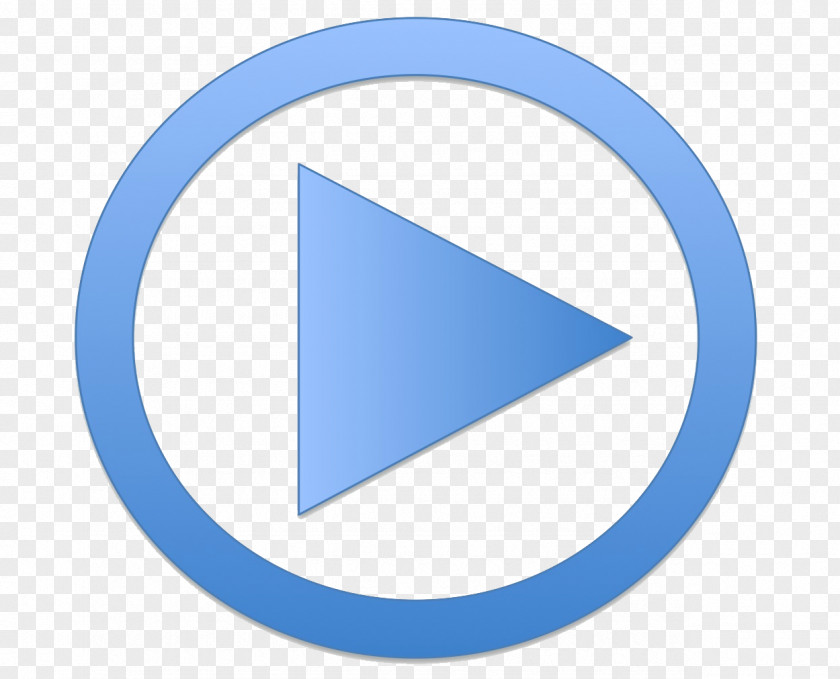 Play Button Image Line Area Triangle Blue PNG