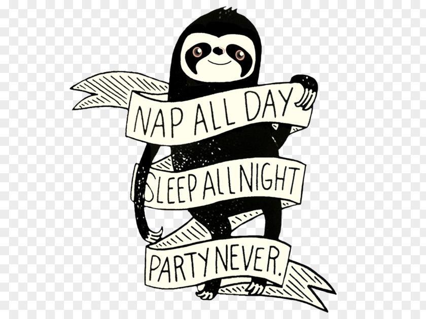 T-shirt Sloth Nap Party Sleep PNG