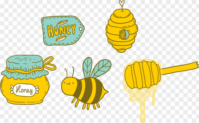 Vector Honey Bees Mulled Wine Bee PNG